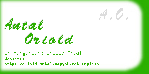 antal oriold business card